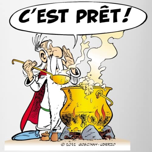 Mug Obélix, Panoramix, Potion magique - Astérix - blanc/rouge variant 0 