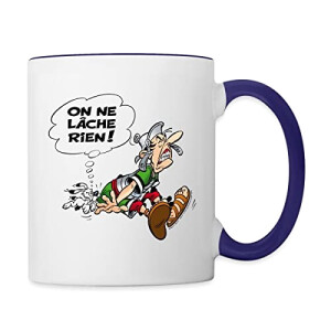 Mug Obélix, Idéfix - Astérix - blanc/bleu cobalt