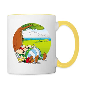 Mug Obélix, Idéfix - Astérix - blanc/jaune