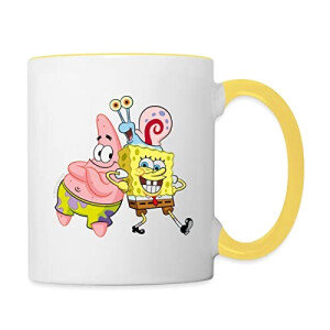 Mug Patrick l'étoile de mer - Bob l'éponge - blanc/jaune