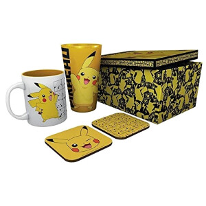 Mug Pikachu - Pokémon - jaune coffret cadeau