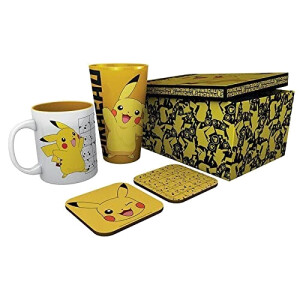 Mug Pikachu - Pokémon - jaune coffret cadeau