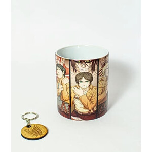 Mug L’Attaque des Titans tasse + porte-és - attaque des titans - personnages - anime..