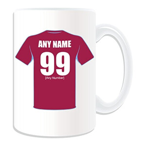 Mug Aston Villa blanc logo personnalisé