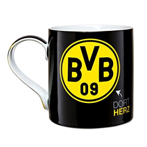 Mug BV Borussia Dortmund noir-jaune céramique logo 400 ml