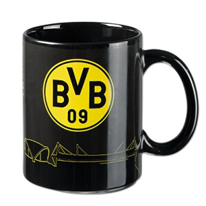 Mug BV Borussia Dortmund noir-jaune céramique logo magique