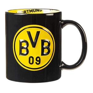 Mug BV Borussia Dortmund noir-jaune céramique logo