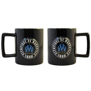 Mug Olympique de Marseille bleu céramique coffret