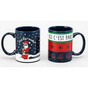 Mug PSG bleu céramique coffret