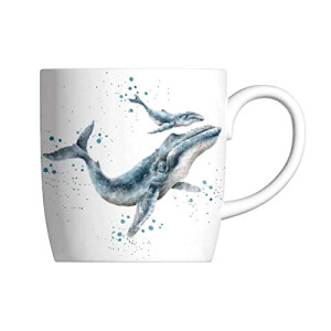 Mug Baleine bleu marine porcelaine 275 ml