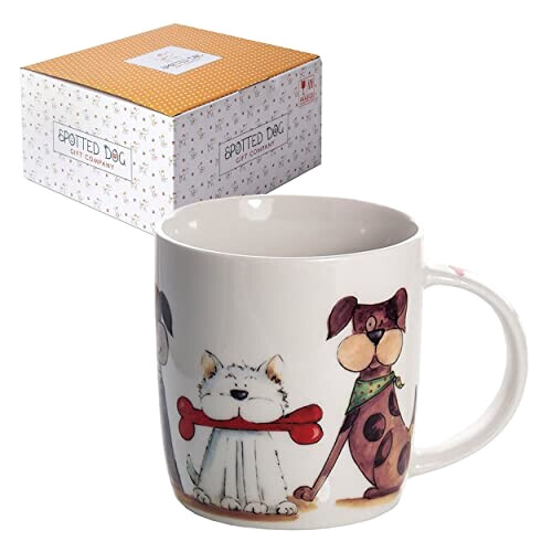 Mug Chien blanc céramique porcelaine 365 ml