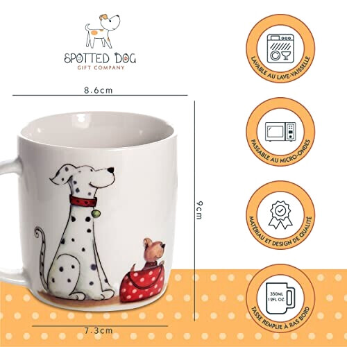 Mug Chien blanc céramique porcelaine 365 ml variant 1 