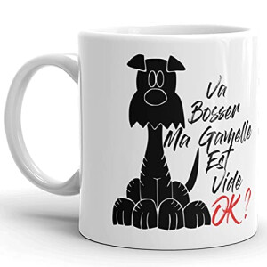 Mug Chien blanc noir