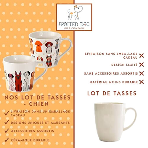Mug Beagle, Berger Allemand, Boxer, Caniche, Husky, Labrador, Pointer, Shih Tzu - Chien - multicolore céramique porcelaine 426 ml variant 4 