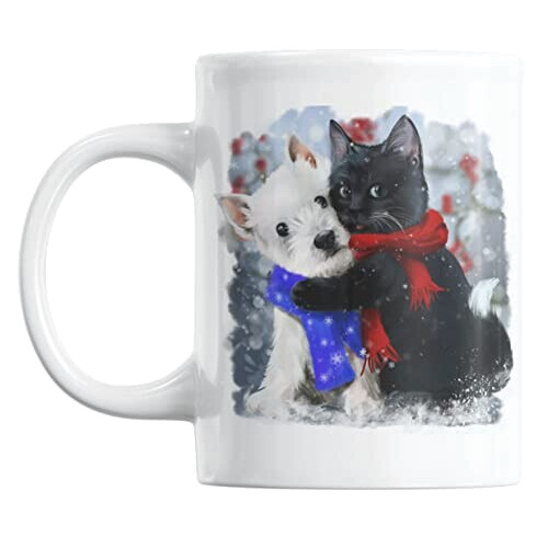 Mug Chien porcelaine coffret