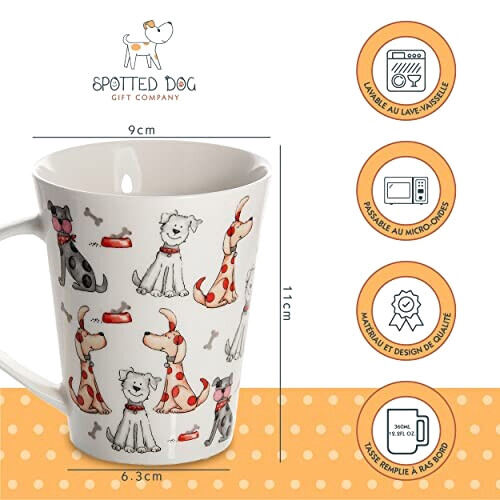 Mug Chien blanc céramique porcelaine 370 ml variant 1 