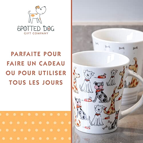 Mug Chien blanc céramique porcelaine 370 ml variant 2 