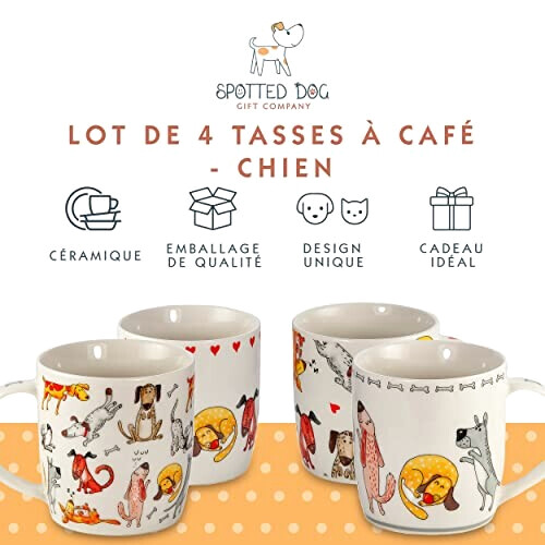 Mug Chien multicolore céramique porcelaine 365 ml variant 0 