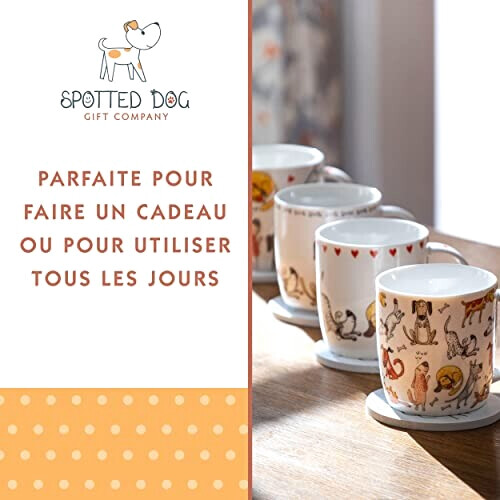 Mug Chien multicolore céramique porcelaine 365 ml variant 2 