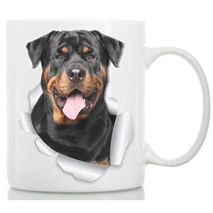 Mug Rottweiler - Chien - blanc céramique 3D 330 ml