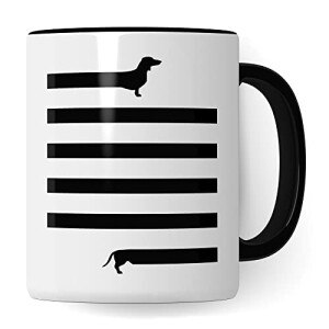 Mug Teckel - Chien - blanc. céramique 330 ml