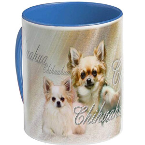 Mug Chihuahua - Chien - bleu personnalisé