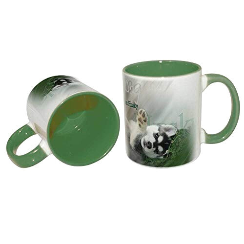 Mug Husky - Chien - vert-forêt personnalisé variant 0 