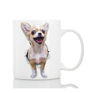 Mug Chihuahua - Chien - blanc céramique 3D 330 ml