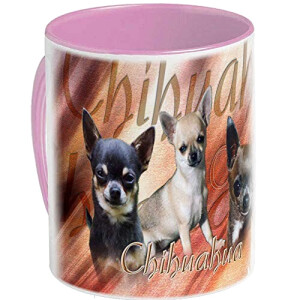 Mug Chihuahua - Chien - rose personnalisé