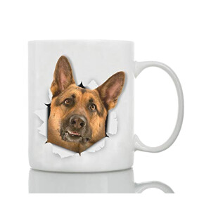 Mug Berger Allemand - Chien - blanc céramique 3D 330 ml