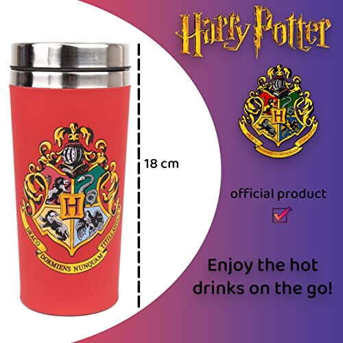 Mug Hermione Granger, Ron weasley, Gryffondor, Poudlard - Harry Potter - rouge isotherme magique 450 ml variant 2 