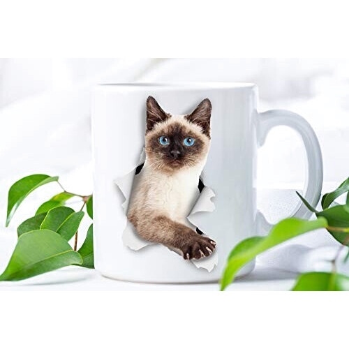 Mug Chat blanc céramique 3D 330 ml variant 4 