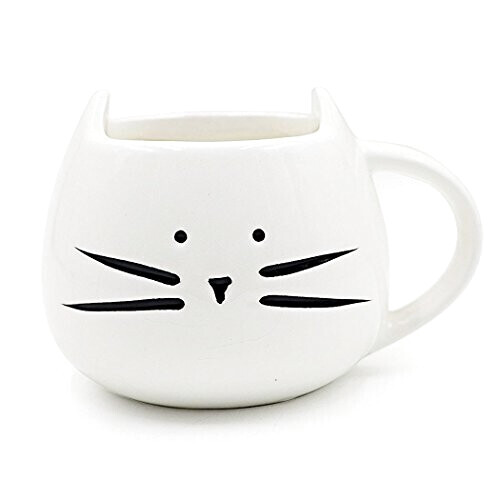 Mug Chat blanc céramique porcelaine