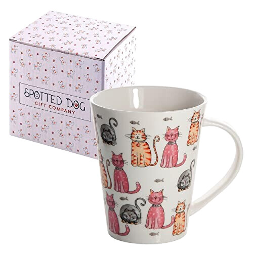 Mug Chat céramique porcelaine 370 ml