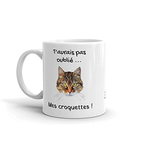 Mug Chat croquettes céramique personnalisé 320 ml variant 0 