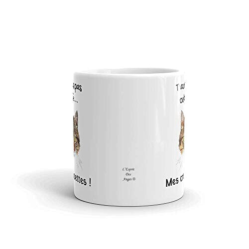 Mug Chat croquettes céramique personnalisé 320 ml variant 1 