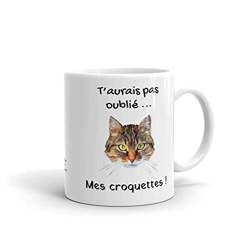 Mug Chat croquettes céramique personnalisé 320 ml variant 2 