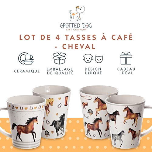 Mug Cheval multicolour céramique porcelaine coffret cadeau 370 ml variant 0 