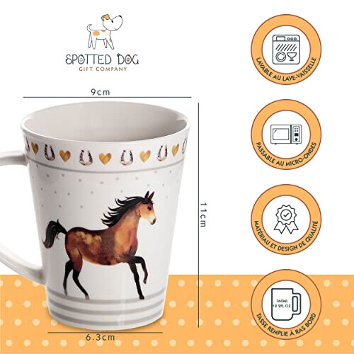 Mug Cheval multicolour céramique porcelaine coffret cadeau 370 ml variant 1 