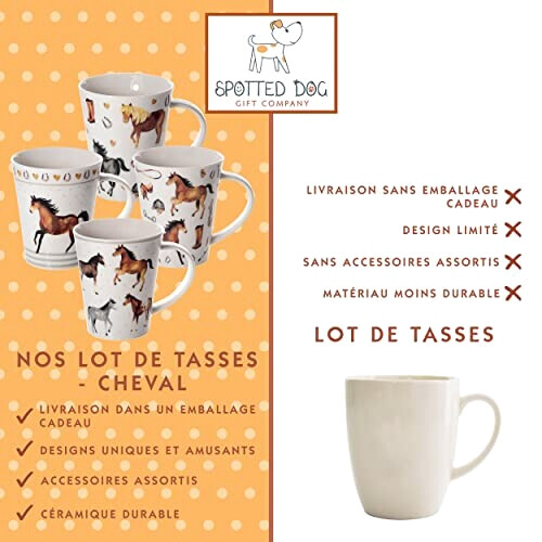 Mug Cheval multicolour céramique porcelaine coffret cadeau 370 ml variant 4 