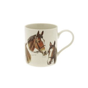 Mug Cheval rouge porcelaine coffret cadeau