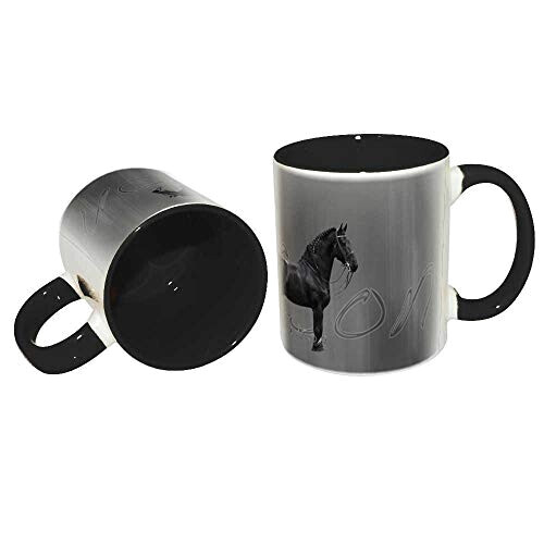 Mug Cheval noir céramique personnalisé variant 0 