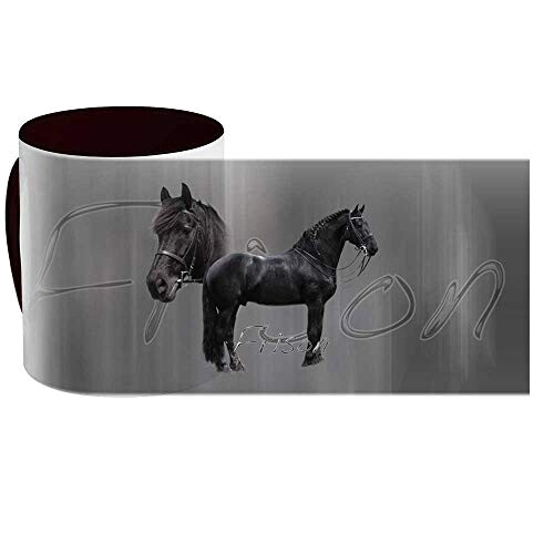 Mug Cheval noir céramique personnalisé variant 1 