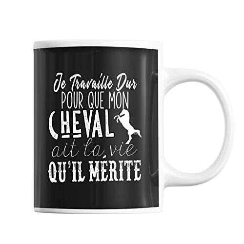 Mug Cheval noir céramique variant 0 