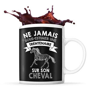 Mug Cheval noir céramique