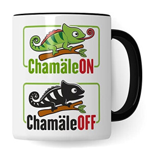 Mug Caméléon noir céramique 330 ml