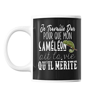 Mug Caméléon noir céramique