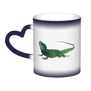 Mug Caméléon bleu céramique