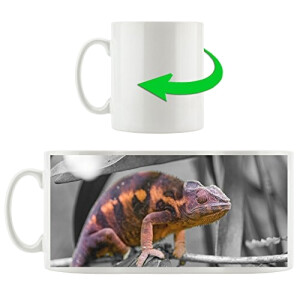 Mug Caméléon noir,blanc céramique 300 ml