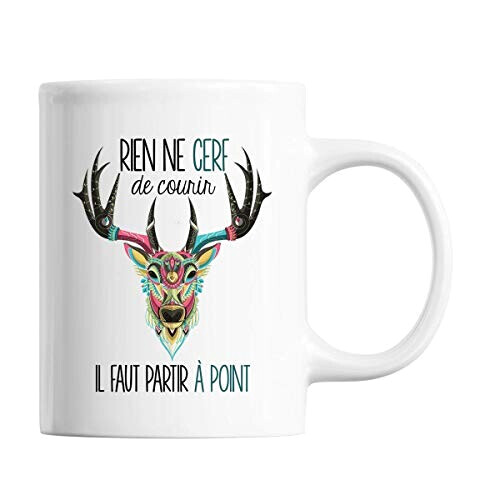 Mug Cerf blanc céramique variant 0 